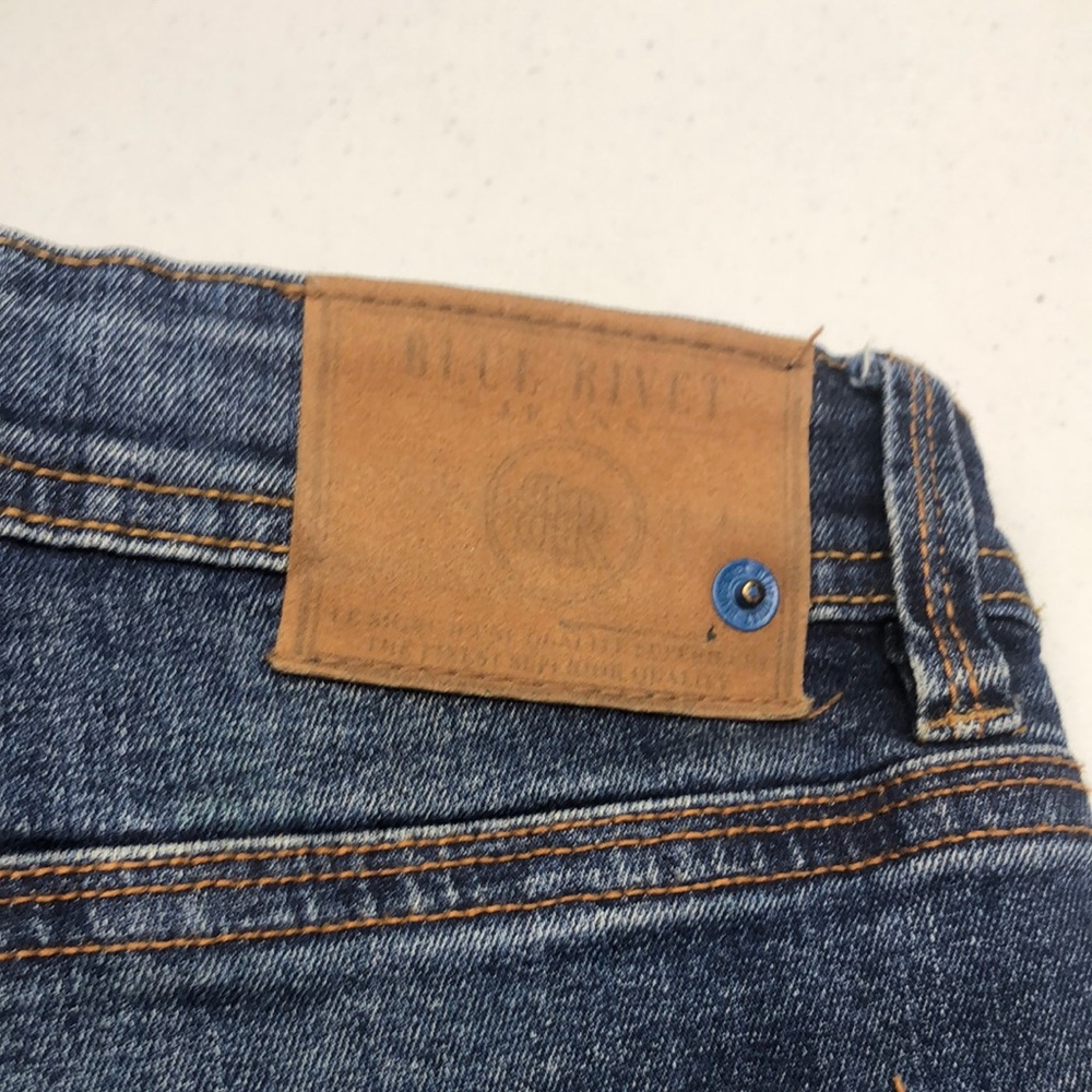 Classic Blue Skinny Jeans with Natural Fading - Picture 10 of 10